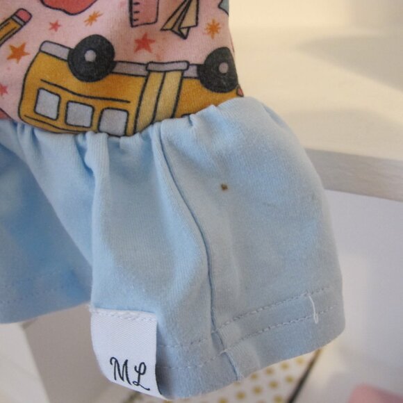 Makena Lane Girl's Back to School Apple Tunic Top Blouse Size 6 EUC - Picture 8 of 9